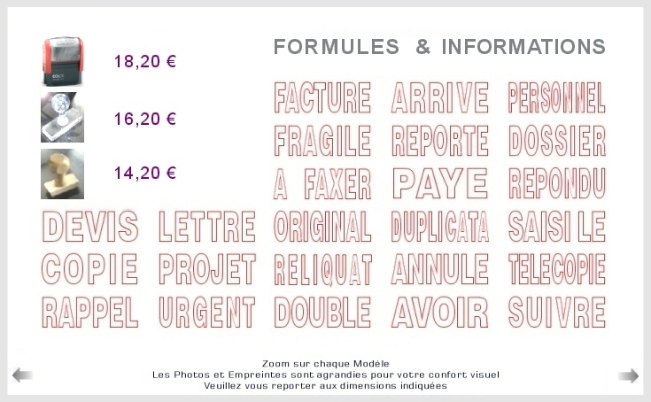 Foumules fabriquées en Usine sur Printer 20 
MAKET INFO 3 - http://www.maketinfo3.eu